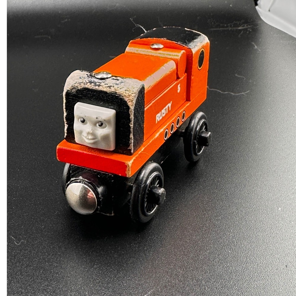 Thomas Wooden Railway Rusty Diesel Train Vtg 2003 Gullane Limited Edition Orange